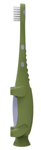 Periuta de dinti si gingii Dr. Brown's - Dinozaur, verde