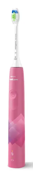 Periuta de dinti sonica electrica Philips Sonicare Seria 4100 HX3689/41, 31000 miscari/minut, 1 mod de curatare, 2 intensitati, senzor presiune, functii BrushSync & SmartTimer, 1 cap de periere (Roz)