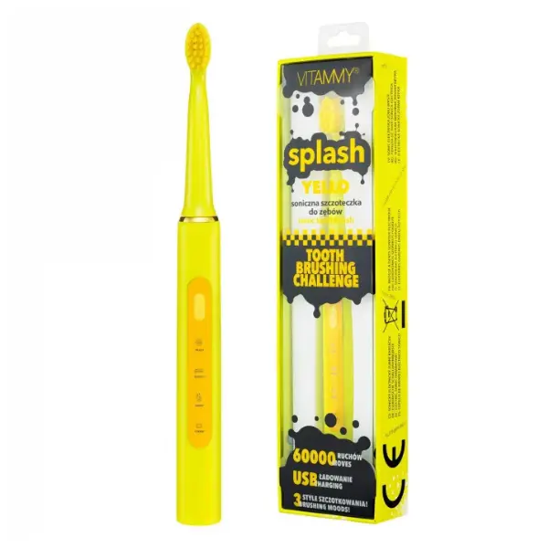 PERIUTA DINTI ELECTRICA VITAMMY SPLASH TB8132A YELLO 3 MODURI GALBEN