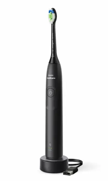Periute de dinti electrica Philips 5300 Seria 5300 HX7101/01, Sonica, 2 intensitati, 62.000 miscari (Negru)
