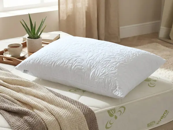 Perna ajustabila 50x70 Somnia, microfibra, lavabila la masina, vidat, alb