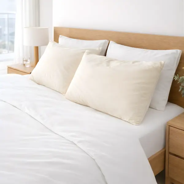 Perna Copii Lana Merino 100% LanaWool 35x54 cm Fermitate Mica 250 g Exterior Bumbac OekoTex Clasa 1 cu Fermoar, Crem 35x54 cm, Crem, Moale 250g