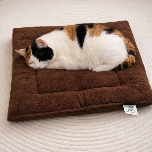 Perna Culcus Pat Animale de Companie Lana Merino 100% LanaWool 55x55cm Protectie Naturala AntiAcarieni, Maro 55x55 cm, Maro