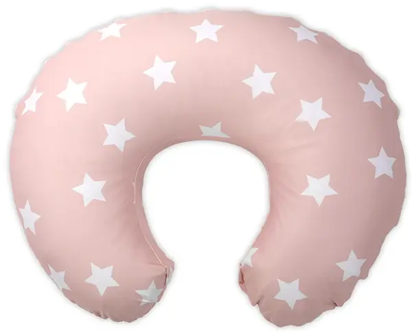 Pernă de alăptare Lorelli - Happy, Stars, Pale Blush