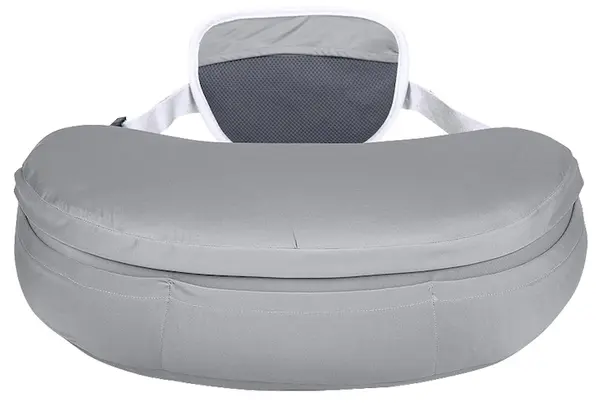 Pernă de alăptare Matea - Cu design adaptiv, gri deschis