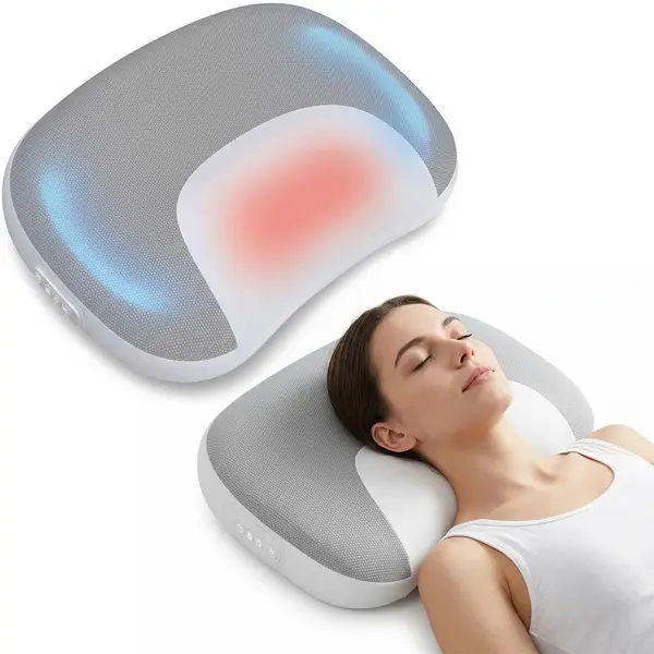 Perna de Masaj Cervical si Lombar iHunt SPA DreamRelax 4D Pillow, Shiatsu 4D, Incalzire Infrarosu, 3 Viteze, Baterie 2000mAh, Autonomie 180 Min