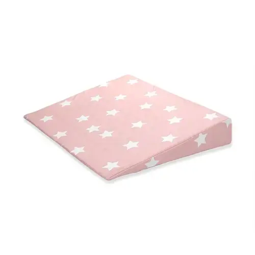 Perna inclinata antisufocare Lorelli Air Comfort Stars Pale Blush, 60 x 45 x 9 cm, husa detasabila si lavabila