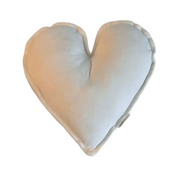 Pernă Inimă Albă, TWINDECO Velvet Heart White