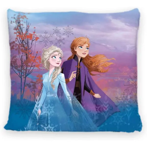Perna multicolor cu doua fete, 40x40 cm, Sister, Frozen Engros