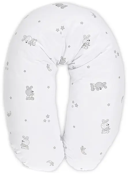 Perna pentru alaptat Lorelli - Little Rabbits, 190 cm, gri