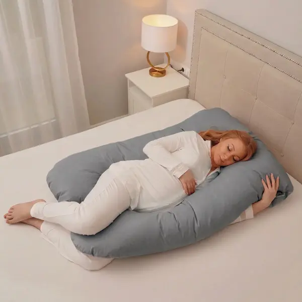 Pernă pentru Gravide 3 în 1 TWINDECO Maxim, 100% BUMBAC ORGANIC