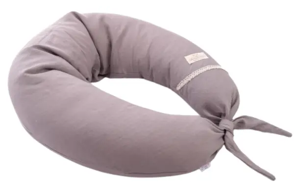Perna pentru gravide și alăptare Baby Matex - Relax Linen, gri închis, 190 cm