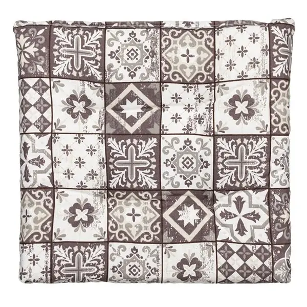 Perna pentru scaun cu imprimeu flori maro,40x40 cm