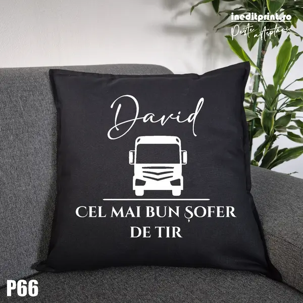 Perna Personalizabila cel mai bun sofer de TIR - P66 Negru