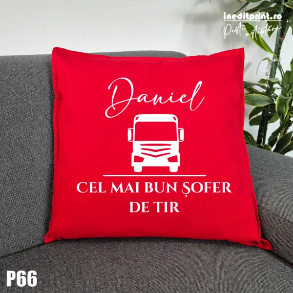 Perna Personalizabila cel mai bun sofer de TIR - P66 Rosu