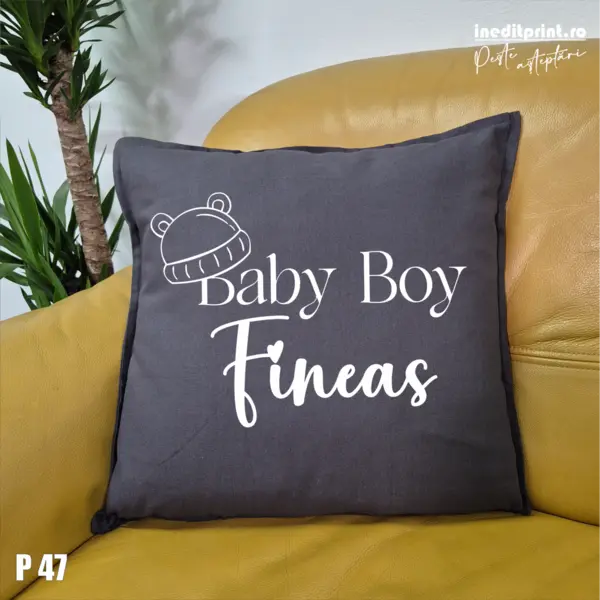 Perna Personalizata Baby Boy P47 Gri