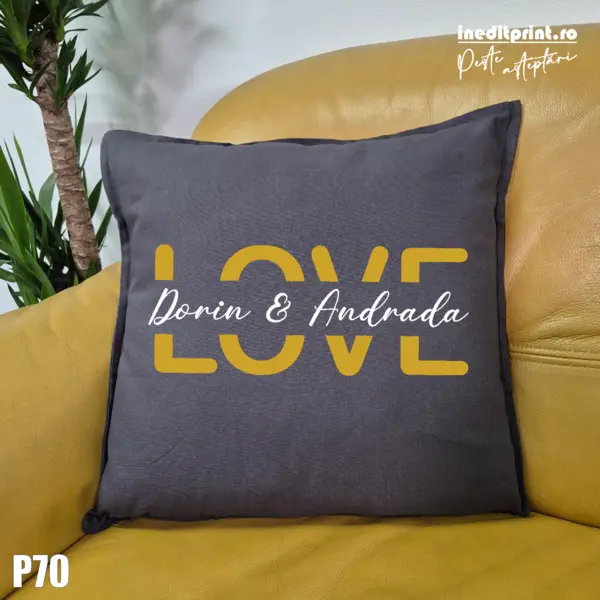 Perna Personalizata Love - P70 Gri