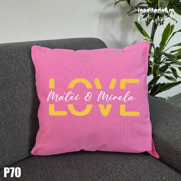 Perna Personalizata Love - P70 Roz