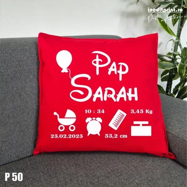 Perna Personalizata New born P50 Rosu