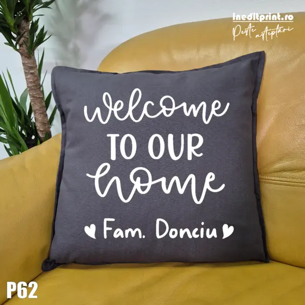 Perna Personalizata Welcome - P62 Gri