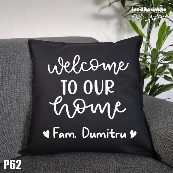 Perna Personalizata Welcome - P62 Negru