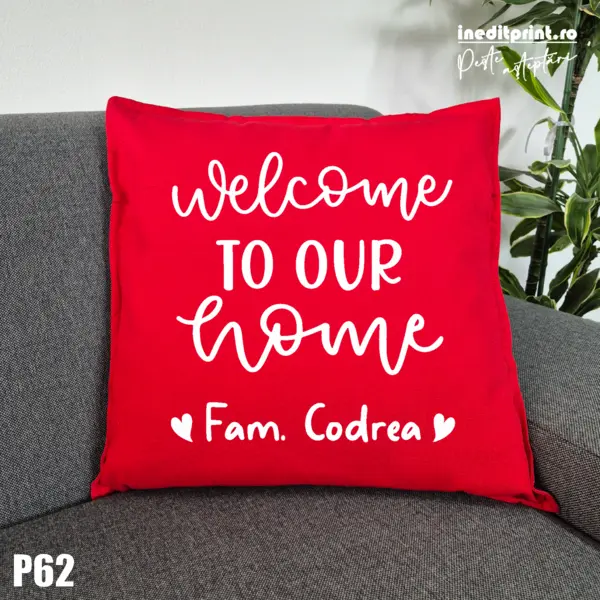 Perna Personalizata Welcome - P62 Rosu