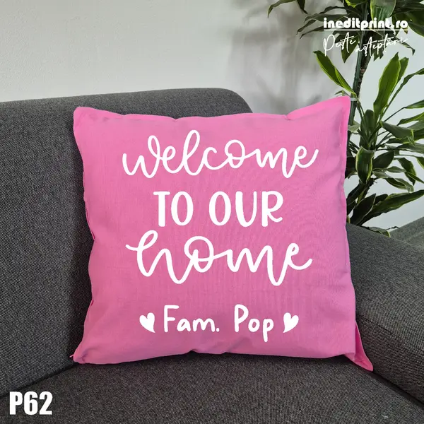 Perna Personalizata Welcome - P62 Roz