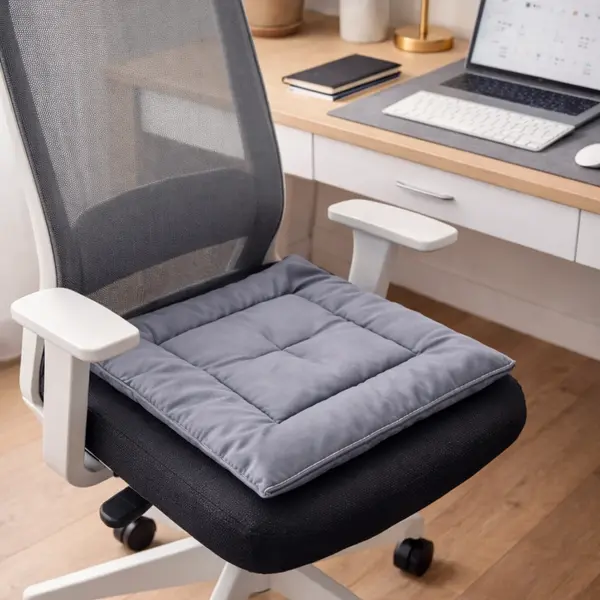 Perna Sezut Scaun Lana Merino 100% LanaWool 38x38cm Patrat Protectie Naturala AntiAcarieni, Gri 38x38 cm, Gri