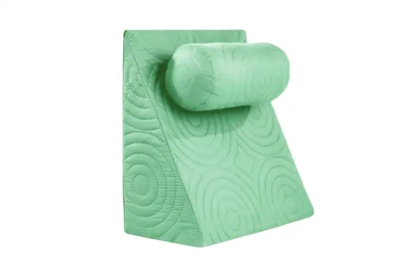 Perna Somnart Relax TV ortopedica pentru citit, antireflux, cu husa detasabila, rezistenta la spalari multiple, vernil 60 x 68 x 30 cm