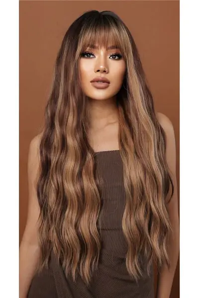 Peruca Naturala Long Waves Brown