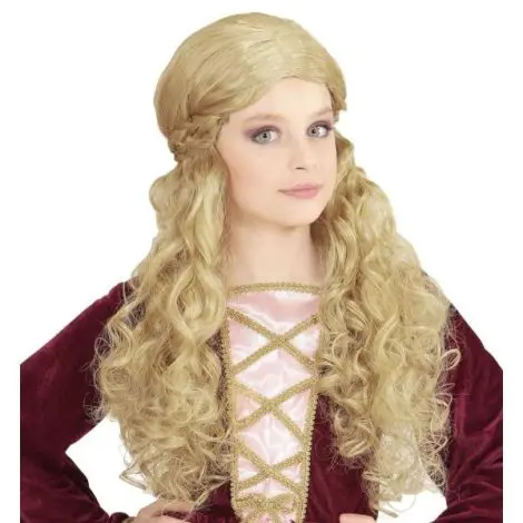 Peruca Printesa Medievala Blonda Copii
