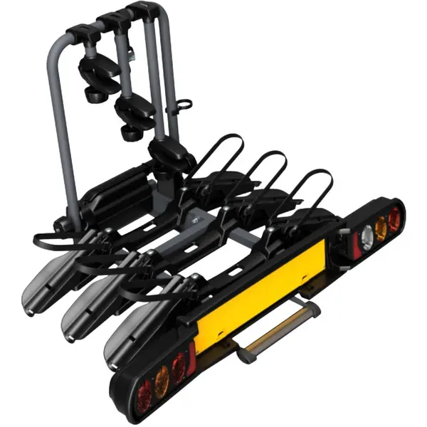 Peruzzo Suport pentru 3 biciclete, Peruzzo Pure Instinct 708/3W, cu prindere pe carligul de remorcare, Negru