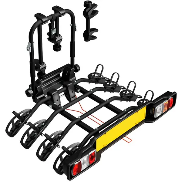 Peruzzo Suport pentru 4 biciclete, Peruzzo Parma 706/4N, cu prindere pe carligul de remorcare, Negru