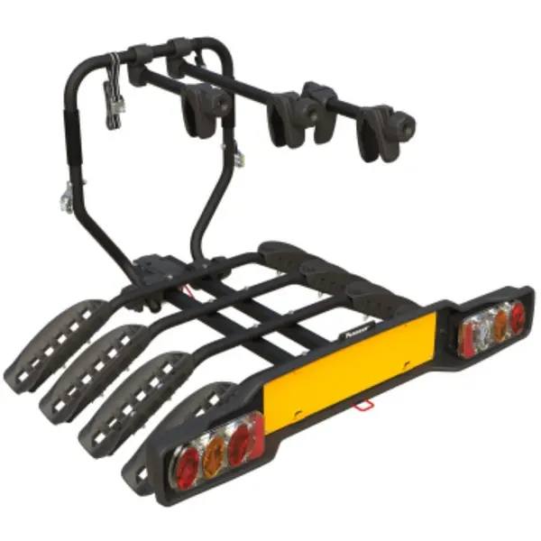 Peruzzo Suport pentru 4 biciclete, Peruzzo Siena 668/4N, cu prindere pe carligul de remorcare, Negru