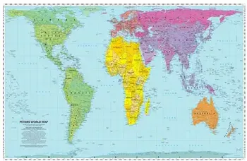 Peters World Map. Folded, Sheet Map/WorldView