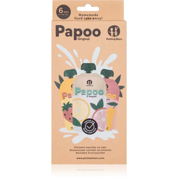 Petite&Mars Papoo săculeț pentru mâncare 6x150 ml
