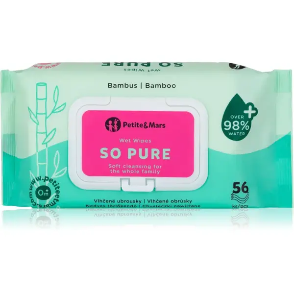 Petite&Mars So Pure șervețele umede pentru copii 56 buc