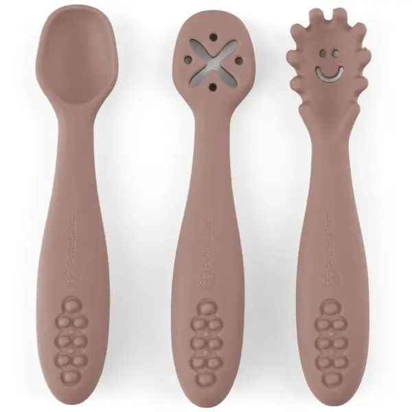 Petite&Mars Take&Match 6m+ linguriță pentru copii Velvet Latte 3 buc