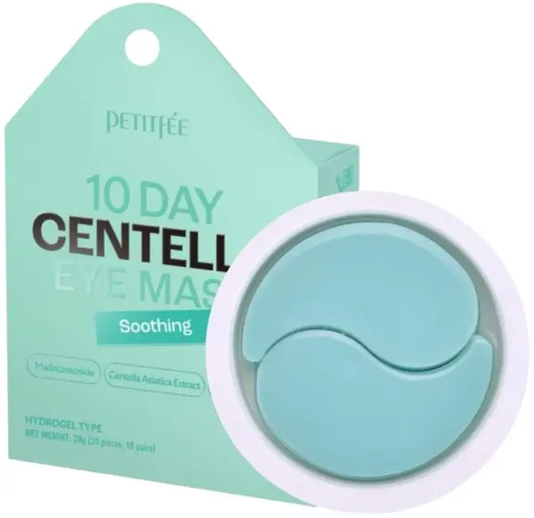 Petitfee & Koelf Plasturi calmanti pentru ochi, cu centella, 10 x 2 buc
