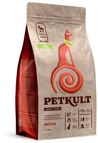 PETKULT Adult Care INDOOR pentru pisici, conţinut ridicat de Miel