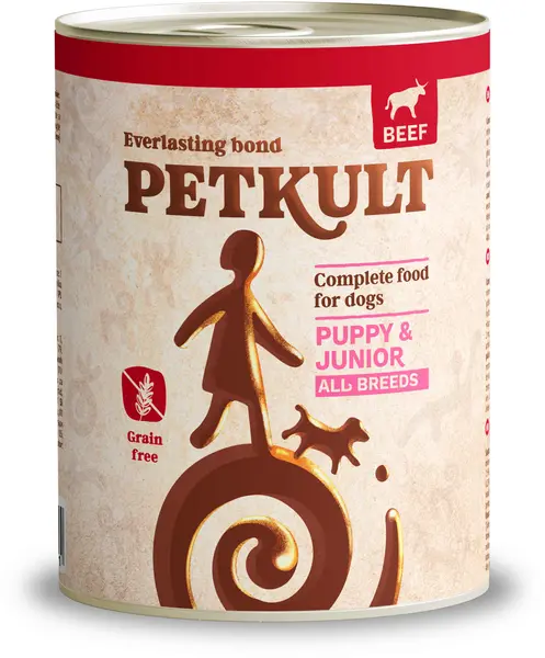 PETKULT Conservă pentru câini JUNIOR, cu Vită 800g