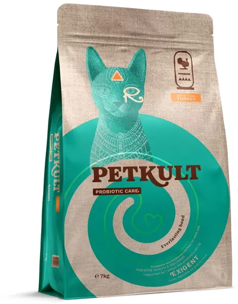 PETKULT Probiotic Care EXIGENT pentru pisici, conţinut ridicat de Curcan