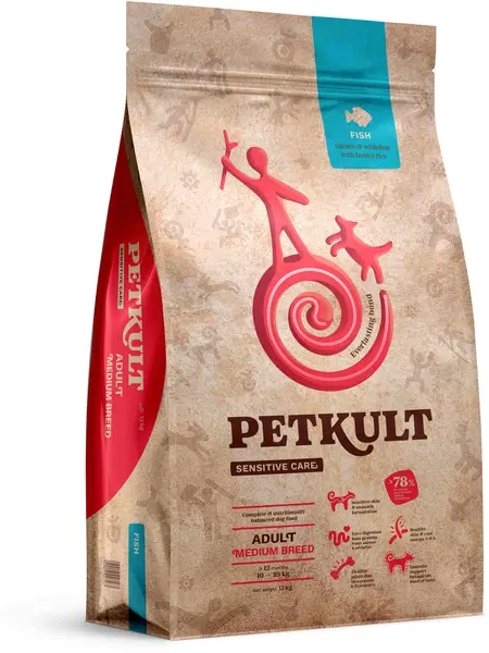 PETKULT Sensitive Adult medium, talie medie, Peşte