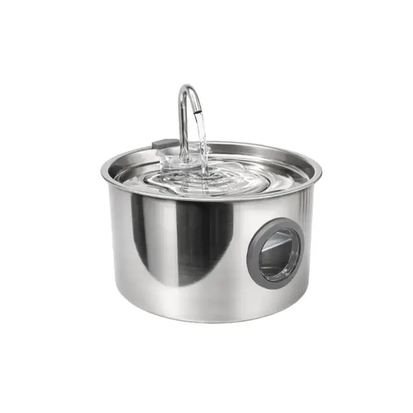 PETSON AquaPet Steel, fântână câini, 1 bol rotund, sistem filtrare, inox PETSON AquaPet Steel, fântână câini și pisici, 1 bol rotund, sistem filtrare, inox, argintiu, 3.2l