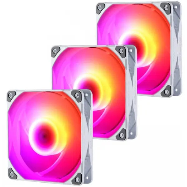 PHANTEKS Cooler PHANTEKS M25-120 PWM D-RGB alb 3 bucati set