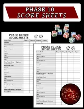 Phase 10 Score Sheets: Phase Ten Dice Game Record Keeper Book, Phase 10 Dice Game, Paperback/Nisclaroo