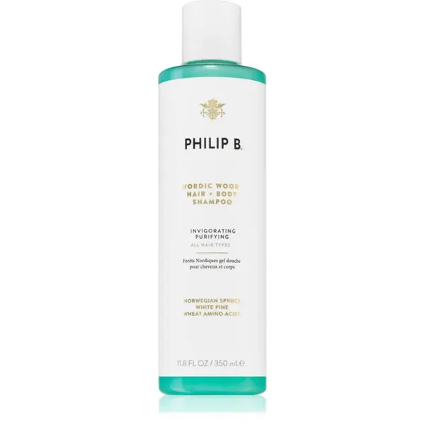 Philip B. White Label Nordic Wood sampon pentru curatare pentru corp si par 350 ml