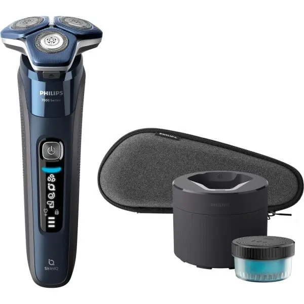 Philips Aparat de barbierit electric Philips Shaver Seria 7000 S7885/50, Umed si uscat, Adriatic Blue