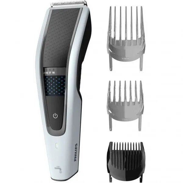 Philips Aparat de tuns Philips HC5610/15, Lavabil, 28 setari lungime, 3 piepteni, Ni-MH, Autonomie 75 min., Negru/Alb