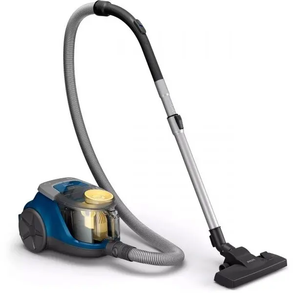 Philips Aspirator Philips fara sac Seria 2000 XB2125/09, tehnologie PowerCyclone 4, 850w, filtru de aer Super Clean, perie multifunctionala, design compact si usor, 9m lungime, Albastru